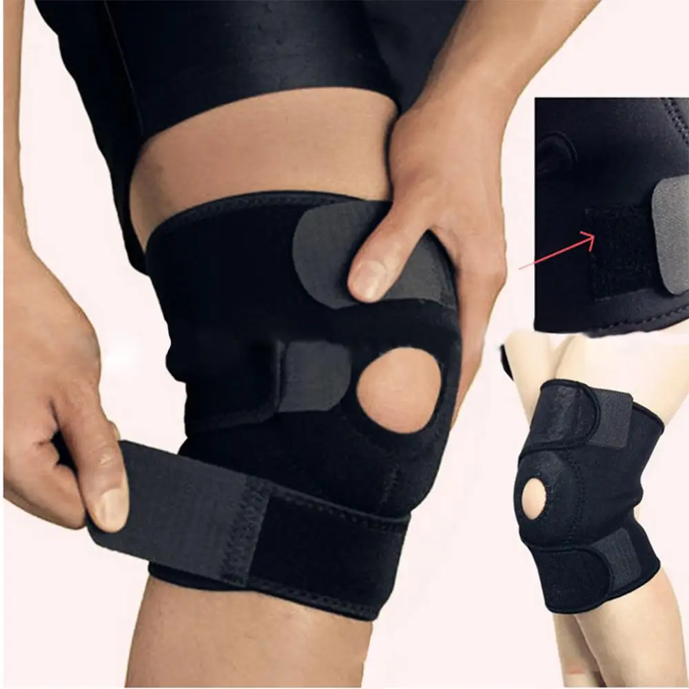 

Adjustable Unisex Knee Pads Stabilizer Sports Outdoor Sport Black Knee Patella Support Brace Sleeve Wrap Knee Protectors 1pc