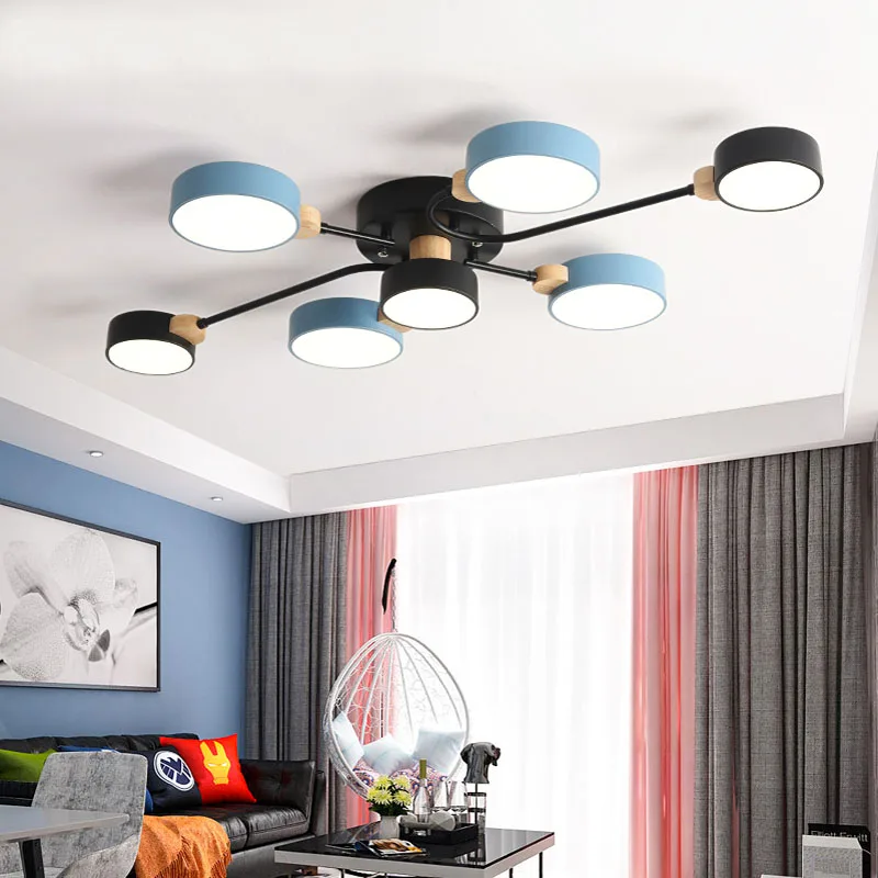 Modern ceiling chandelier living room light bedroom LED ceiling light restaurant chandelier blue ceiling light factory wholesale