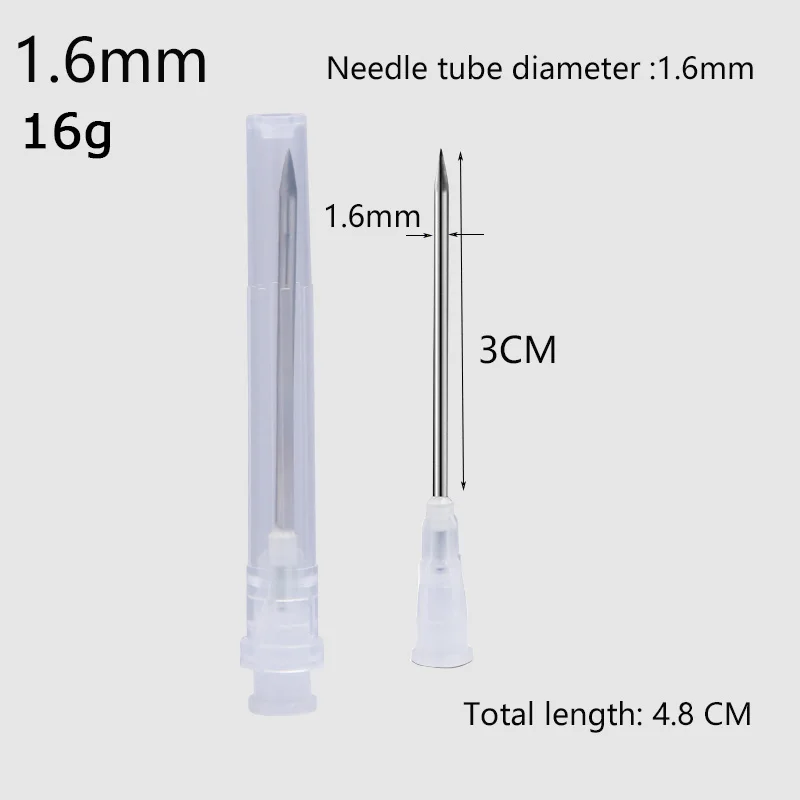 25 Pcs Sharp Pointed Needles Individually Packaged 16G/18G/20/21/22/23/25/26G Glue Dispenser Tool