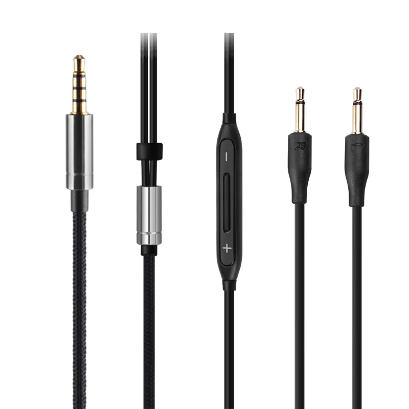 3.5mm OCC Nylon Audio Cable with mic For SIVGA Oriole SV021 SV023 Phoenix P-Ⅱ P2 P-II Open-back Headphone