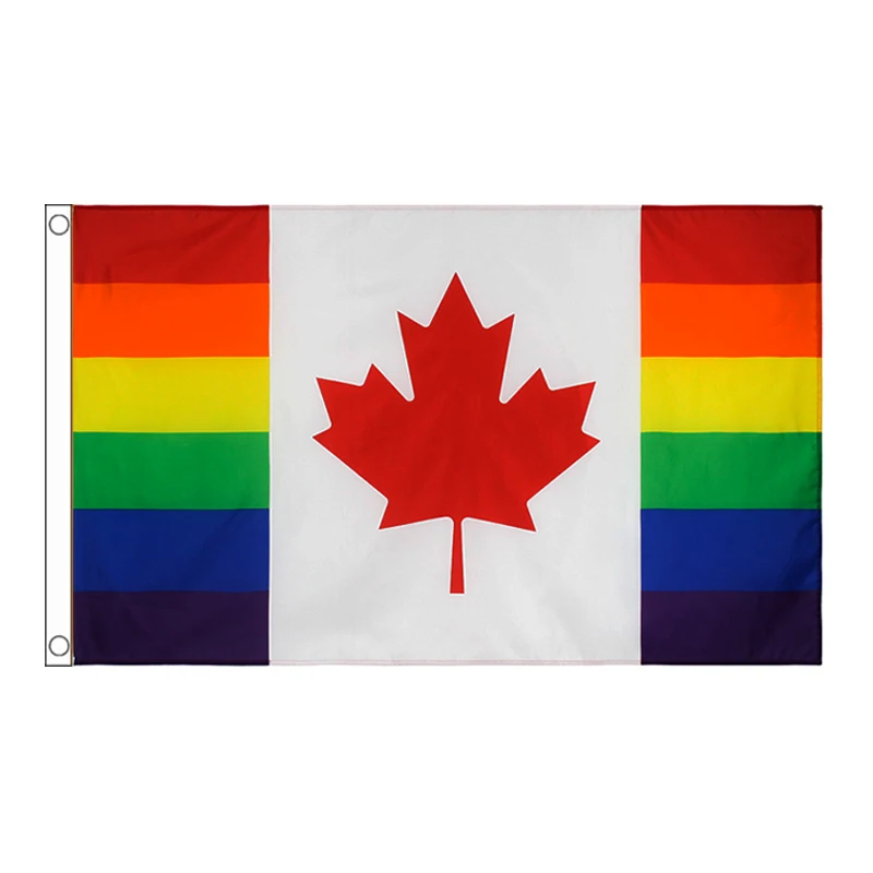 xvggdg    90+150cm  LGBT  transgender pride Flag     rainbow canadian gay pride flag of canada