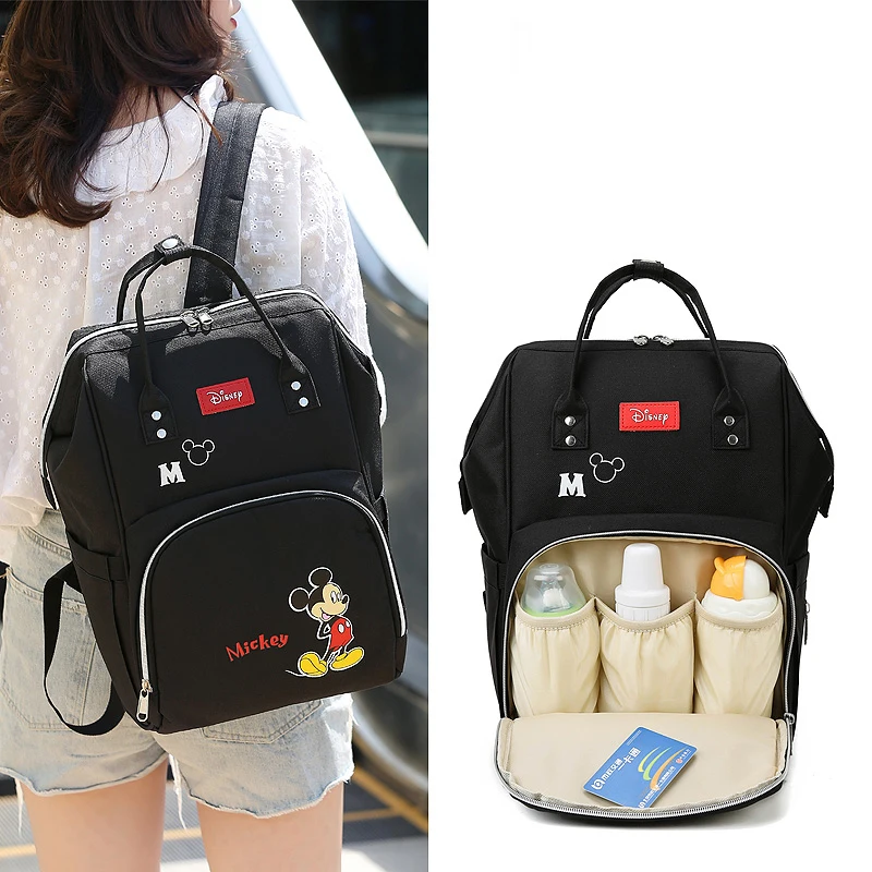 Disney Minnie Mickey Baby Bags for Mom Multifunctional Diaper Bag Backpack Maternity Baby In Diaper Bags Mummy Baby Stroller Bag