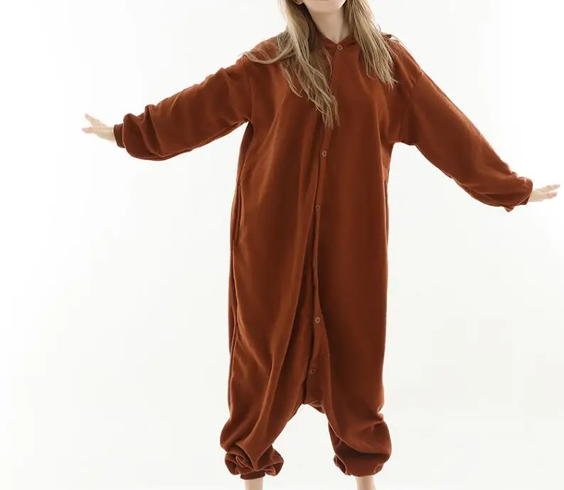 HKSNG Hochwertige Erwachsenen-Kigurumi-Pyjamas Teddy Braunbär Onesies Tier-Pyjamas Cosplay-Kostüm Party-Overalls Weihnachten – Detail 6