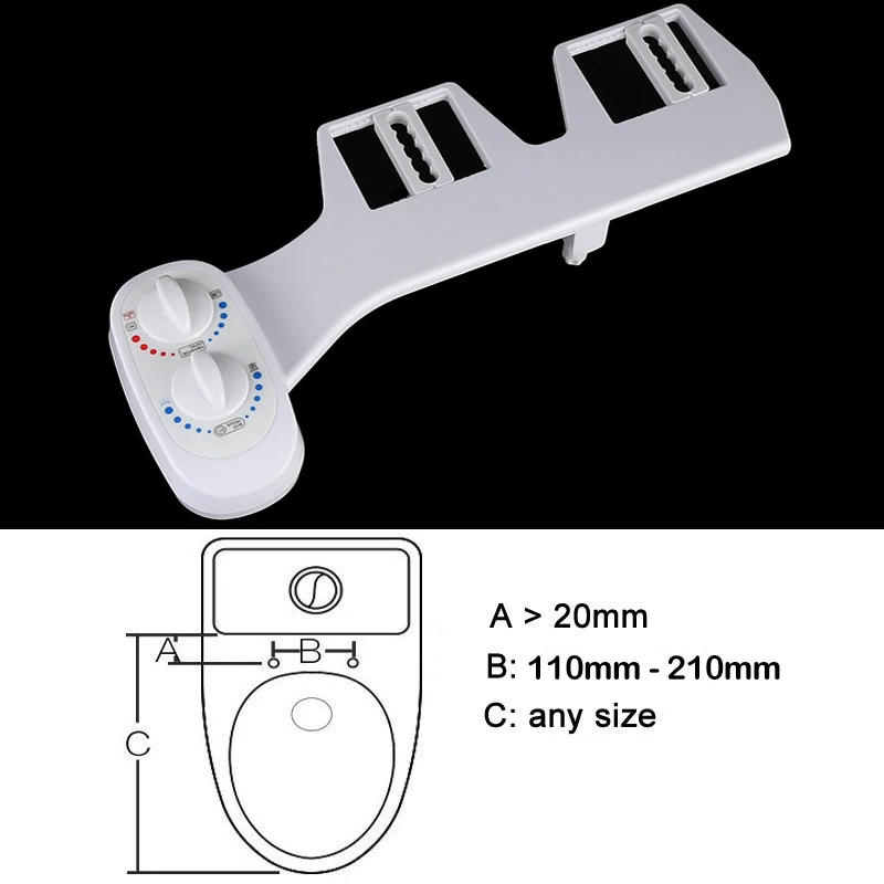 WETIPS Bidet Non elettrico sedile del water lavaggio ugello rondella Tapas Wc Bidet pulito Para Inodoro coperchio del water coperchio pulizia Bidet