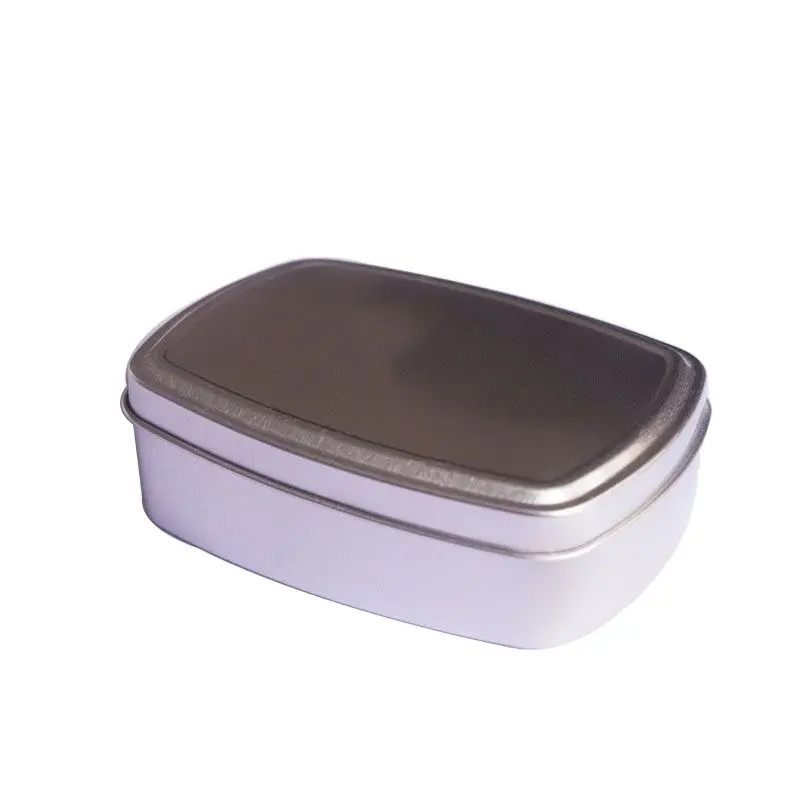 

150ML Square Cosmetic Cream Container Empty Aluminum Container Handmade Soap Metal Packing Pot Tin Cans Pomade Refillable Box