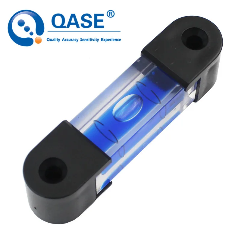 QASE Square Spirit Level Bubble Column Horizontal Ruler Leveler Gauge Inclinometer With Installation Holes 68*16*18mm 1PCS