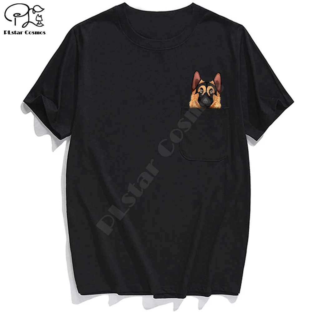 T Shirt Fashion Brand summer pocket funny Beer bear printed t-shirt men for women shirts Hip hop tops black cotton tees