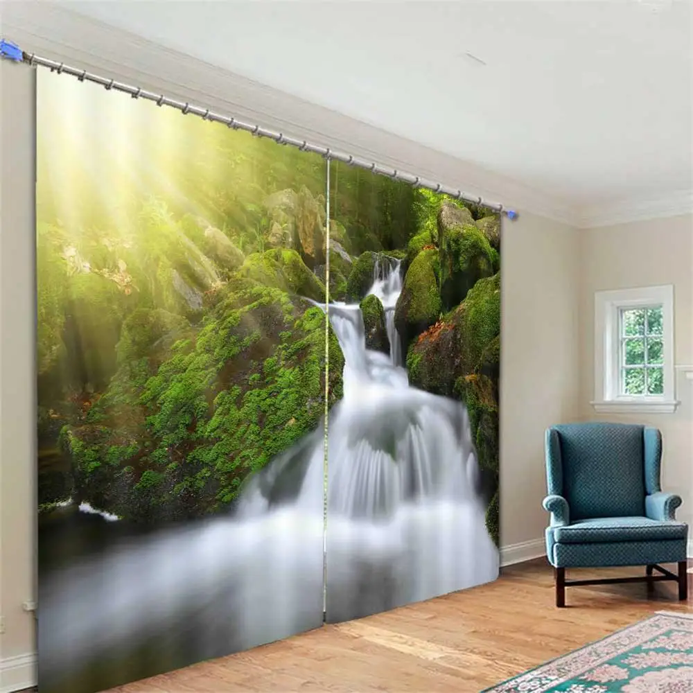 

Sunshine waterfall rideaux pour le salon moderne hangings for window 3D curtains Home Decoration 2019