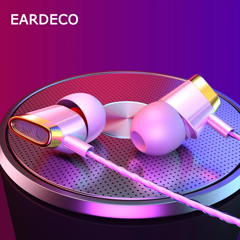 

EARDECO 3.5mm Wired Headphones Bass Mobile with Mic Earphone Stereo Inear Phone Wired Earphone Earbuds Headphone Headset Wire