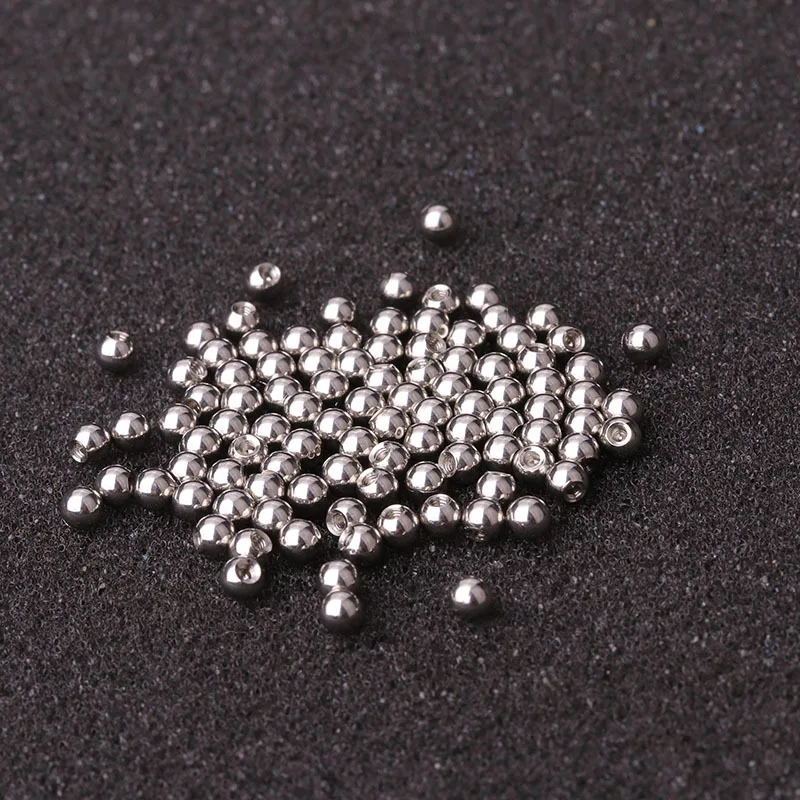 10pcs  Silver Color 16G 20G 3 4 mm Steel Piercing Balls 14/16G Lip Eyebrow Tongue Belly Navel Ring Body Jewelry Piercing Parts