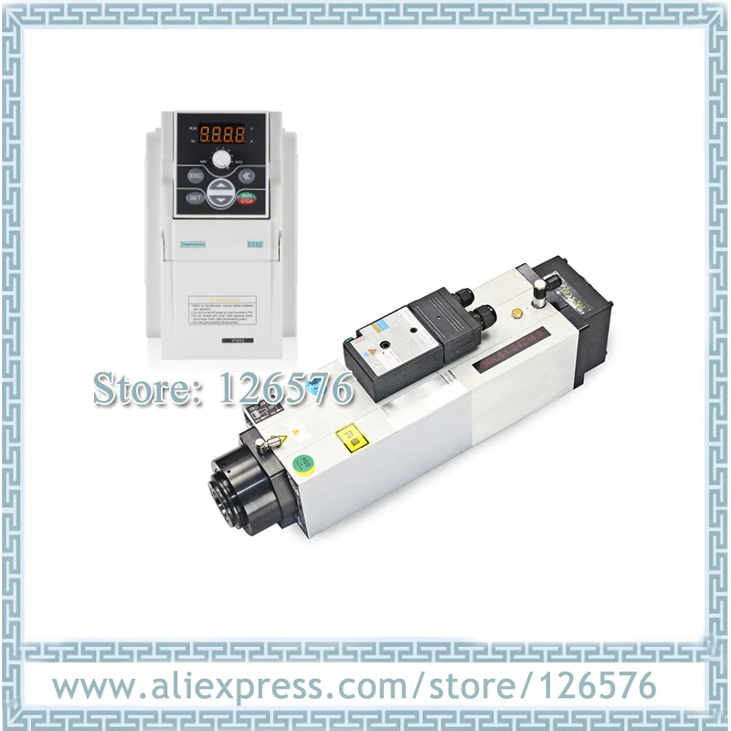 GDL60-30-24Z/6.0 ATC 6KW ISO30 Automatic air cooled spindle motor 24000rpm 800HZ + 7.5KW VFD Inverter