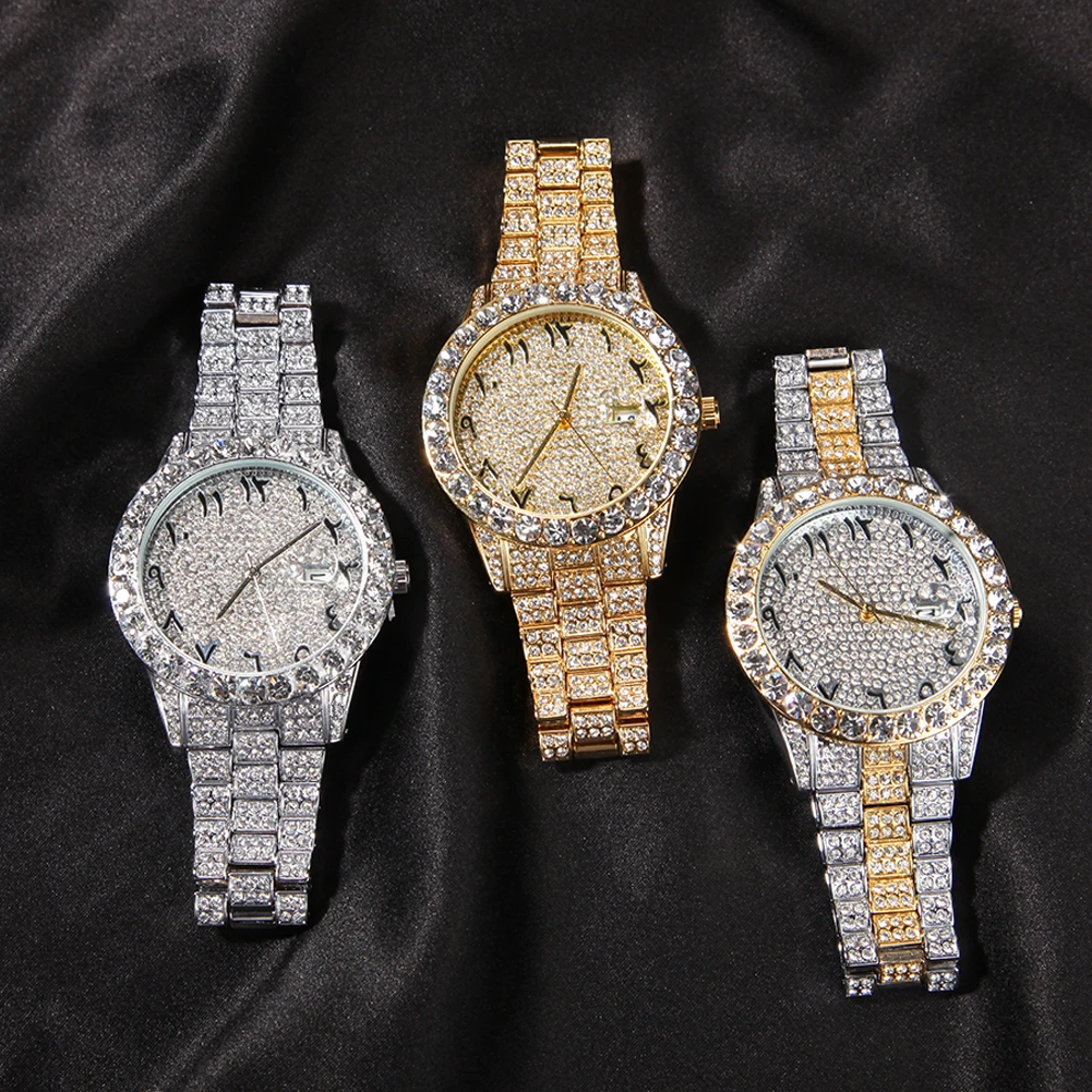 THE HIP HOP Big Dial Full Iced - Luxury Watch With Arabic Numerals review and price