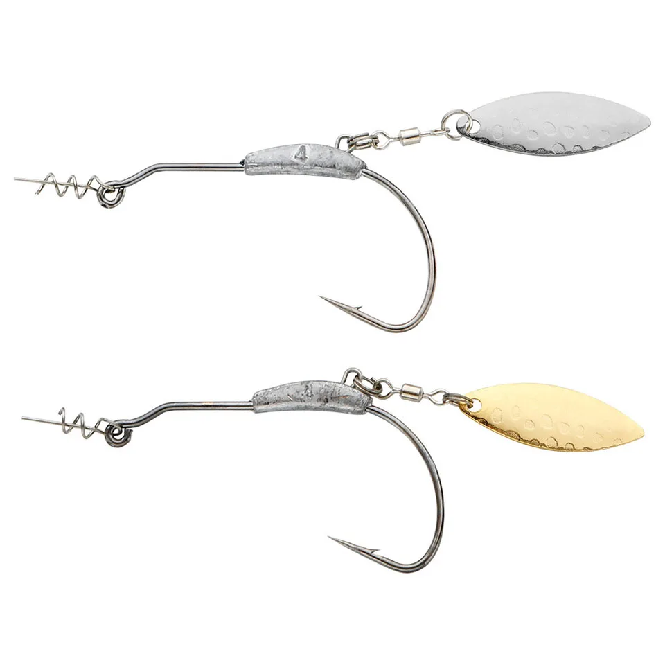 WALK FISH 3PCS 2g 3g 4g 5g 7g 9g Kurbel Haken Metall Löffel Pailletten fügen Gewicht Köder mit Twist Lock Widerhaken Offset Haken – Detail 8