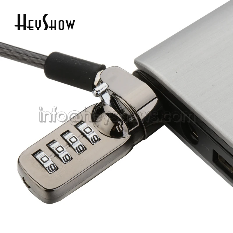 Laptop Security Anti-Theft Password Lock Cable, Steel Sting Monitor Lock, Projector Steel Wire Lock