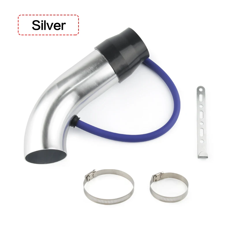 Universele Alumimum 3 ''75mm Auto Koude Luchtinlaatsysteem Turbo Inductie Buis zilver Zwart Rood Kleur