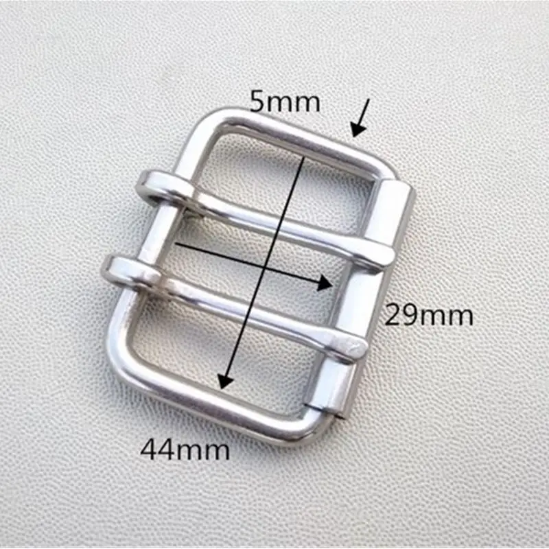 10pcs Metal Waistband Buckle Stainless Steel Roller Belts Buckle Double Pin 44mm