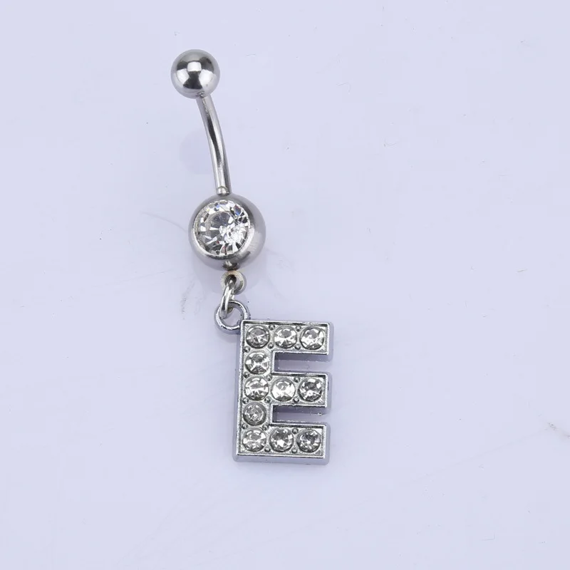 1/2PCS Letter Belly Button Rings Navel Piercing Nombril Ear Piercings Navel Earring Belly Piercings Body Jewelry Pircings