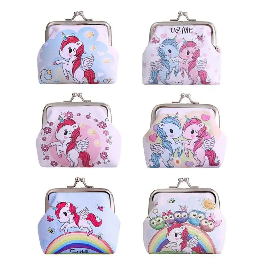 Vrouwen Portemonnee Mini Unicorn Portemonnee Kaarthouder Tas Portemonnee Clutch Wisseltas Kinderen Portemonnees Wisselgeld Houder Tassen Voor Meisjes