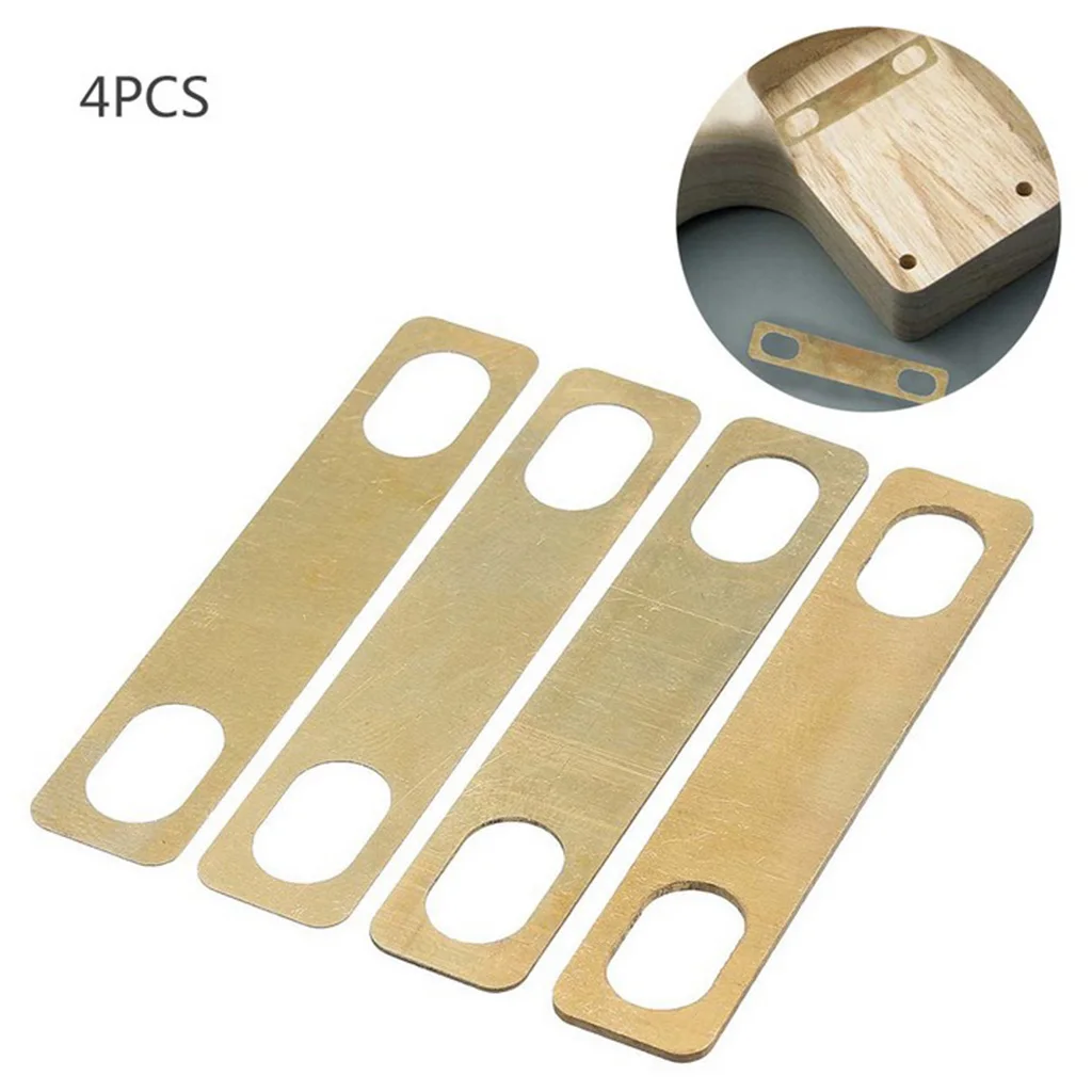 4PCS 0.2/0.5/1mm Thickness Guitar Neck Plate Guitar Gasket Replacement Guitar Neck Shim Heightening Gasket Accessories