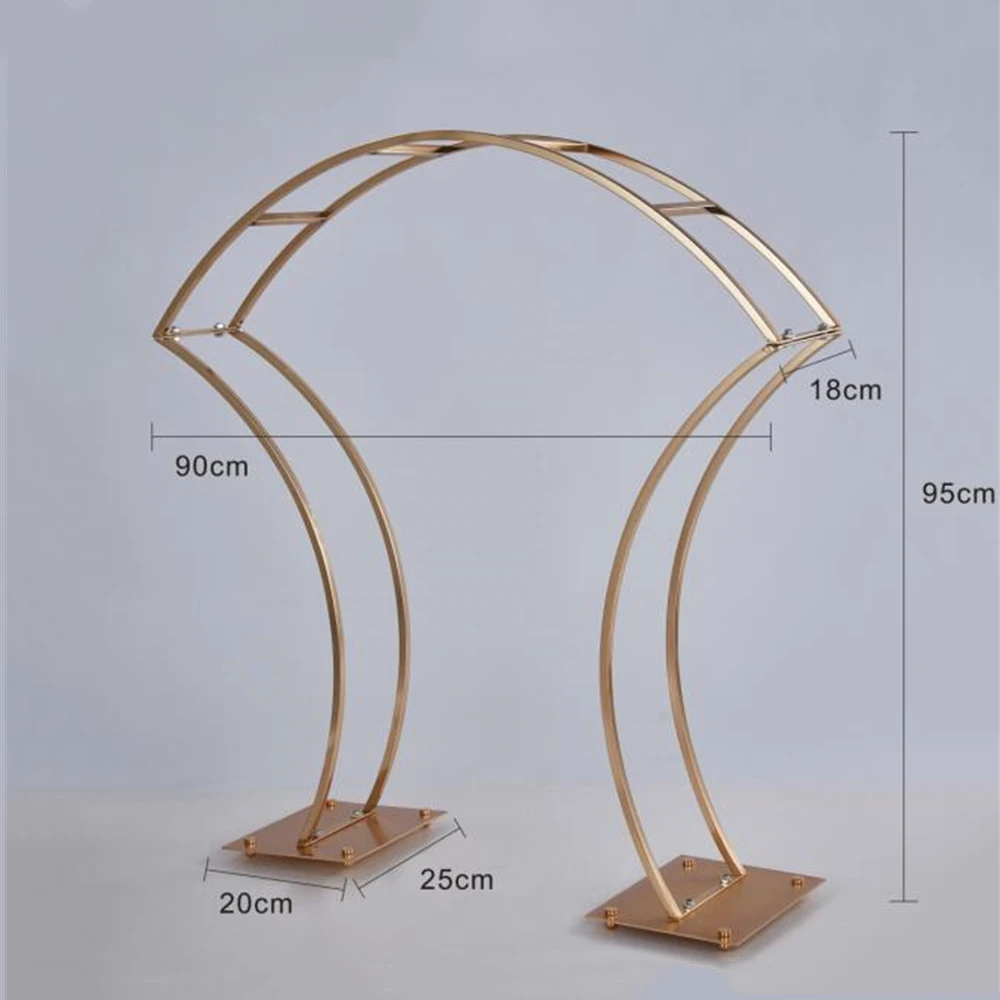 

10pcs Flower Rack Gold Arch Stand Road Lead Wedding Centerpiece Flower Rack For Event Party Decoration