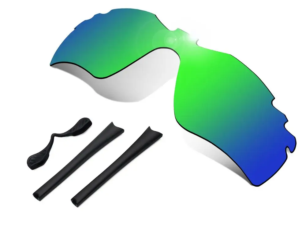 

Glintbay 100% Precise-Fit Green Replacement Lenses and Black Rubber kit for Oakley Radar Path Vented Sunglasses