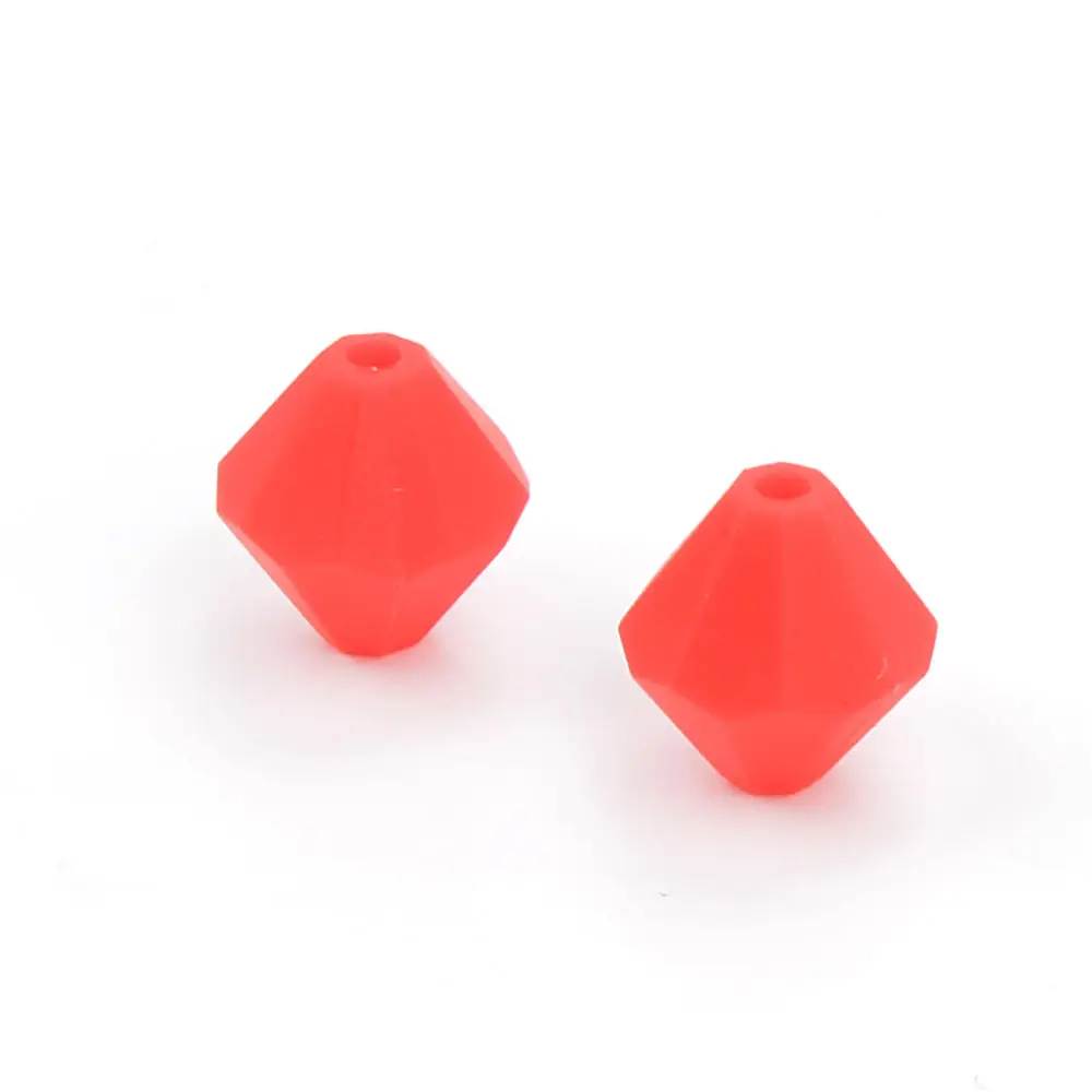 LOFCA-mordedores de diamantes para bebé, cuentas de silicona sin BPA, grado alimenticio para collar, cuentas de dentición, juguete masticable suave