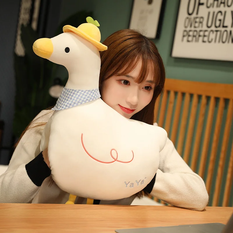 1pc 50cm Cartoon Ducks Stuffed Plush Pillow Soft Hand Warmer Lovely Animal Goose Plush Toys Doll Baby Girls Xmas Winter Gift