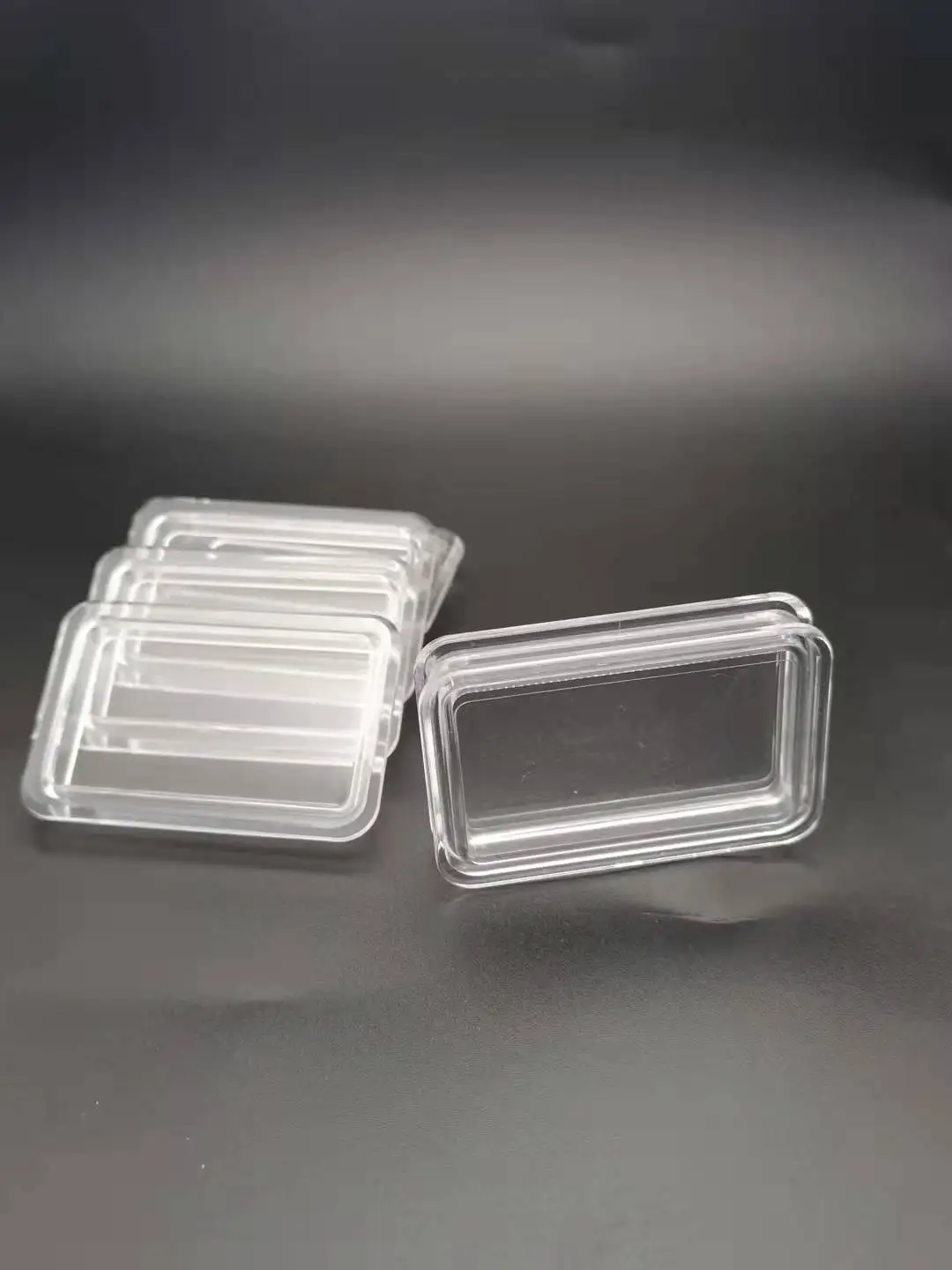 1 Piece Acrylic Silver or Gold Bullion Capsule Bar Box Holder Size 41*24*5.5mm Plastic School Test VesselCase I-shaped Edge