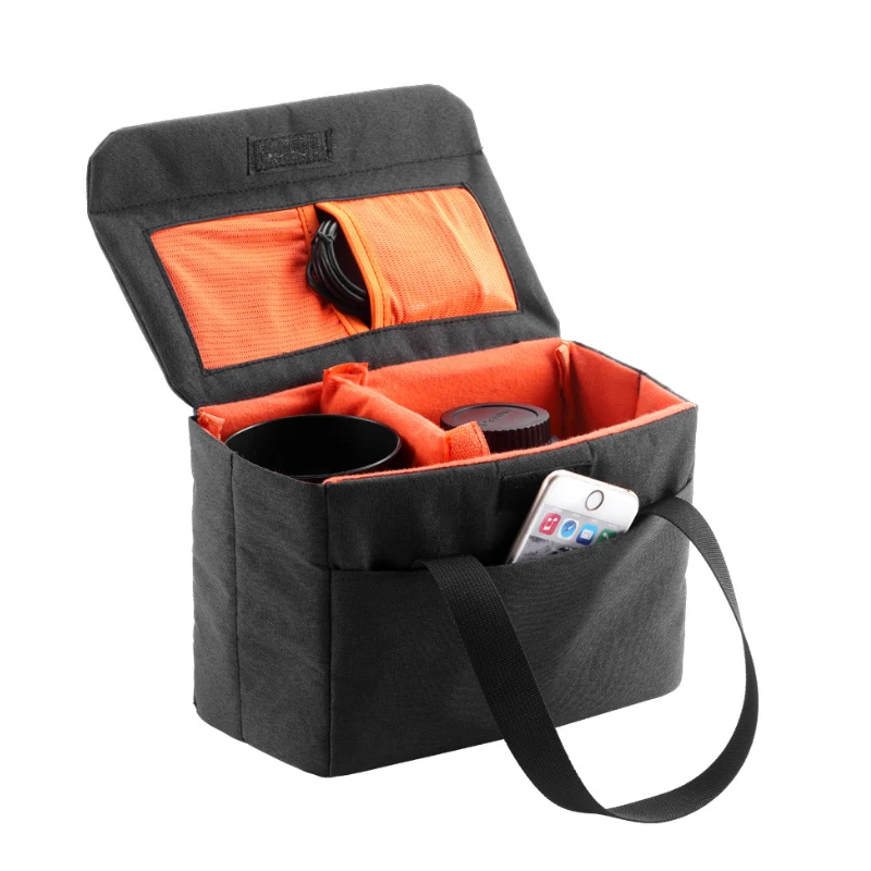 折りたたみ写真ハンドバッグバッグパッド入りインサート一眼レフカメラケースキヤノン EOS 80D 70D 200Dii 250D R RP R10 T7i X9 X9I ポーチ