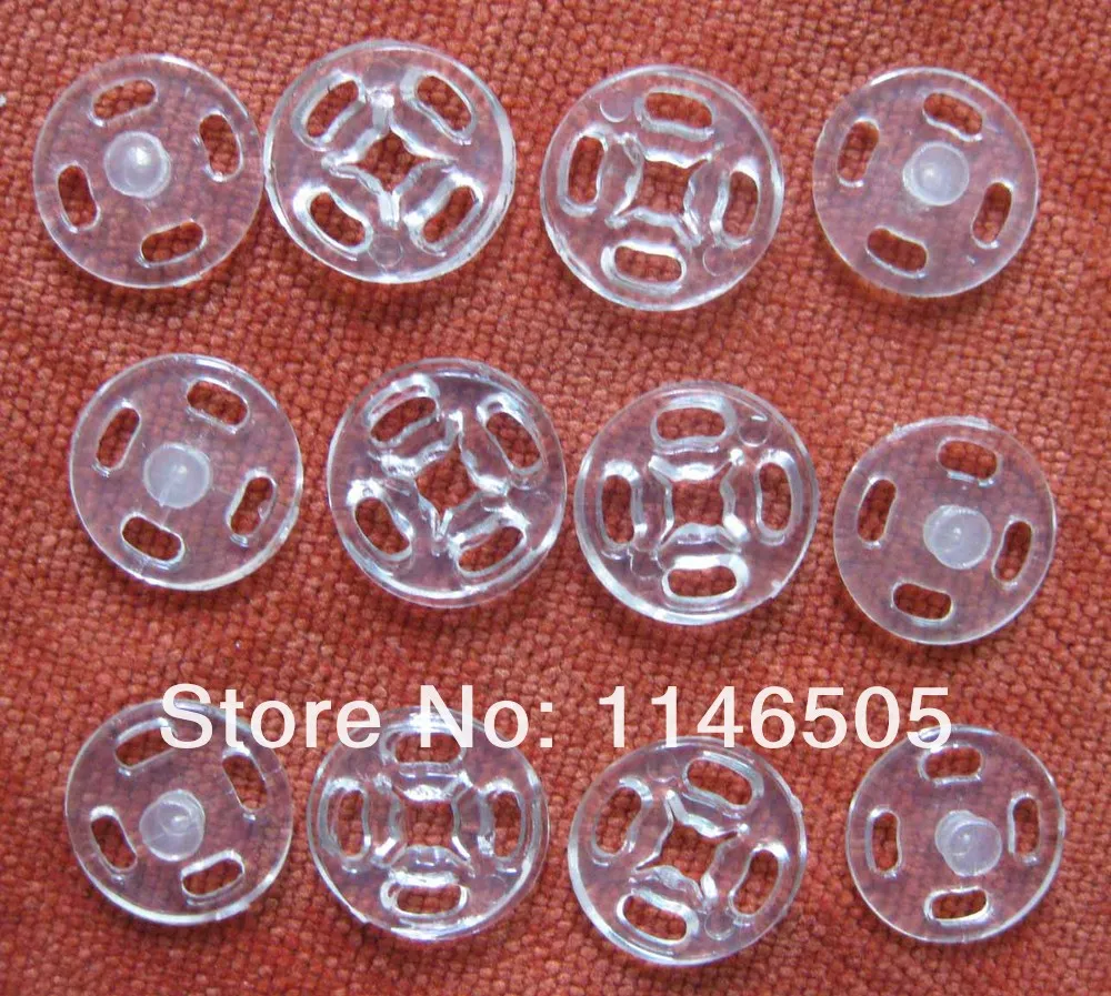 12.5mm 50set/lot Kids Accessories Nylon Button Round Snap Mini Buttons Transparent Sewing Garment Buttons Scrapbooking