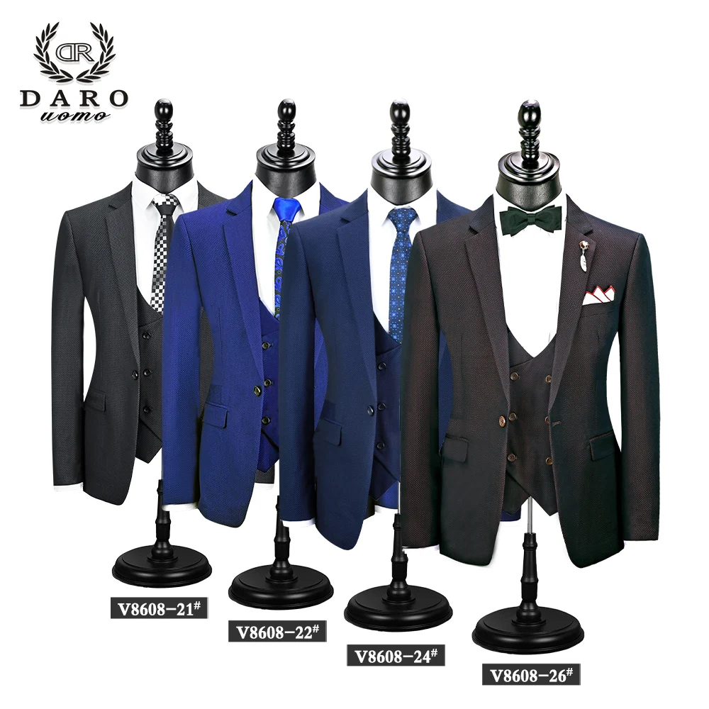 2023 New Men's Fashion Boutique Plaid Wedding Dress Suit Three-piece Male Formal Business Casual Suits DR8608