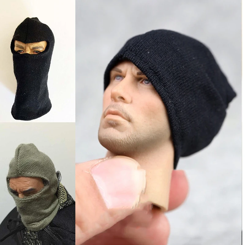 1/6 männer Soldat Gesicht Maske Kalten Kappe Räuber Actical Camouflage Wargame Cp Militärische Hut Zubehör Für 12 Zoll Action Figur modell