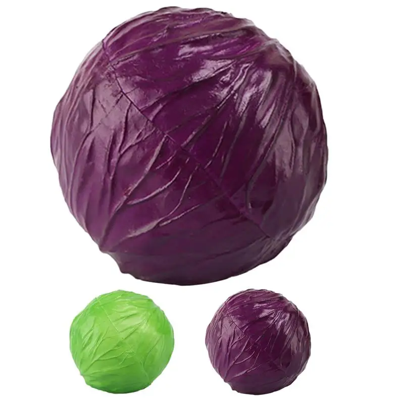 1pc Lifelike Artificial Vegetable Realistic Cabbage Faux Vegetable Decor Photography Prop Home Decor Accessories