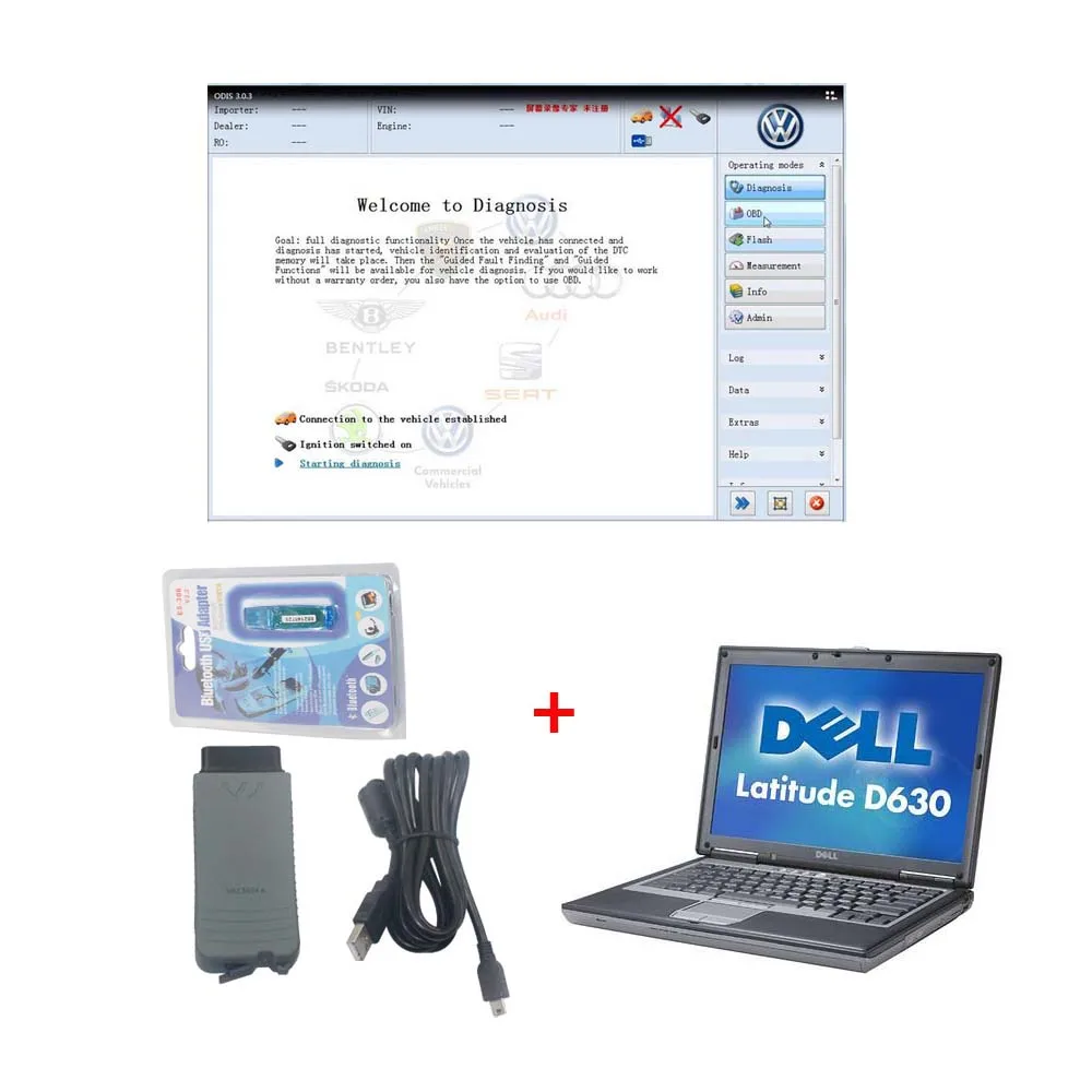 

Best Quality 5054A Diagnostic Tool With OKI Chip V5.2.6 Plus Dell D630 Laptop Ready To Use