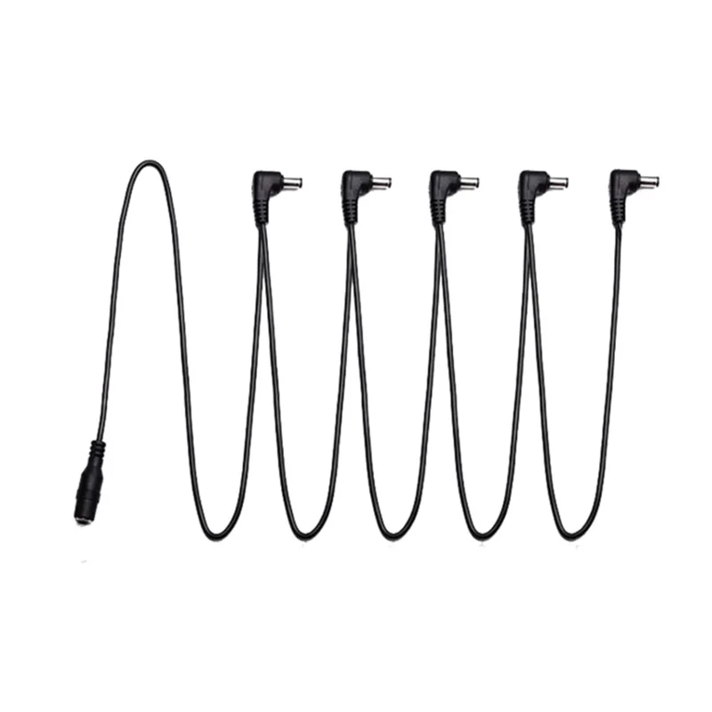 Pedal de efecto de guitarra de 5 vías, color negro, cadena de Margarita, Cable de alimentación, Cable divisor para adaptadores de 9V, guitarra eléctrica Boss