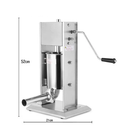 3L Sausage Stuffer Filler Maker Meat Machine 5 Nozzles Commercial Restaurant