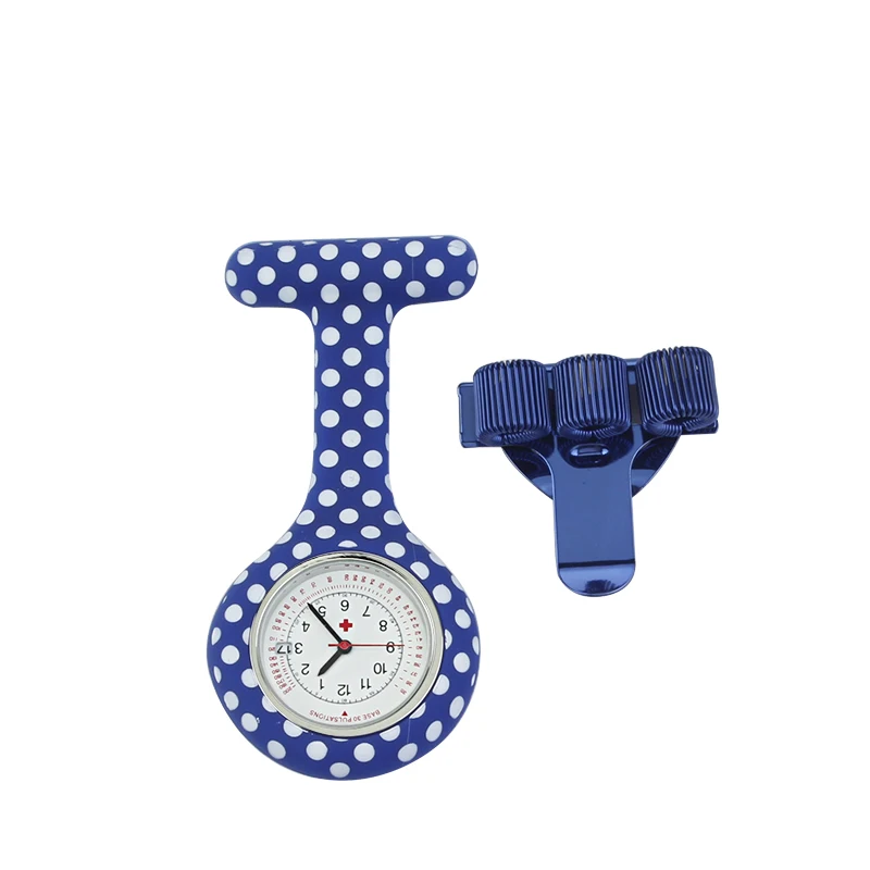 Dot Silicone Nurse Watch with Pen Holder Suit Fob Pocket Medical Clock Calendar Doctor Hospital Gift