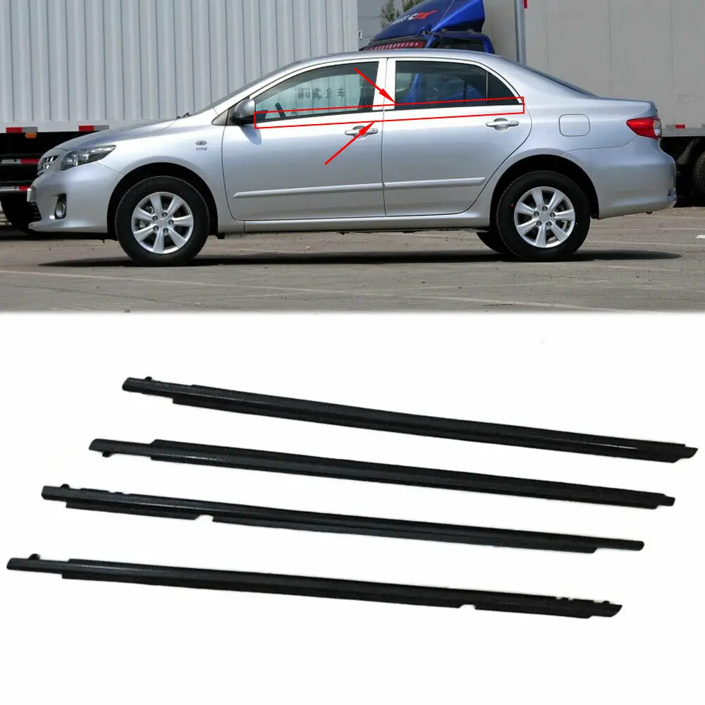 For Toyota Corolla 2007 2008 2009 2010 2011 2012 2013 2014 Car Window Moulding Trim Weatherstrip Seal Belt 95.5cm/96.5cm