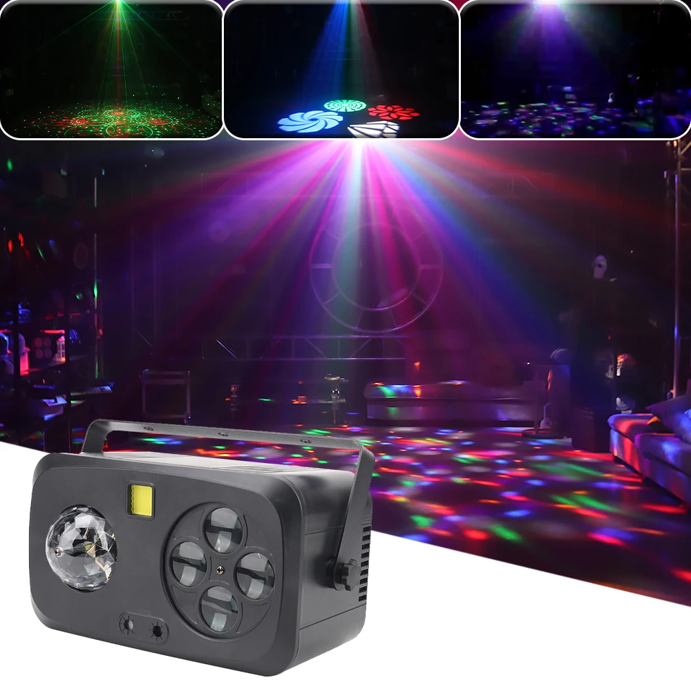 Beam Line Patterns proiettore Laser stroboscopico DMX512 Full Color gobo Flash Light DJ Disco Christmas Wedding Party Bar Effect Lights