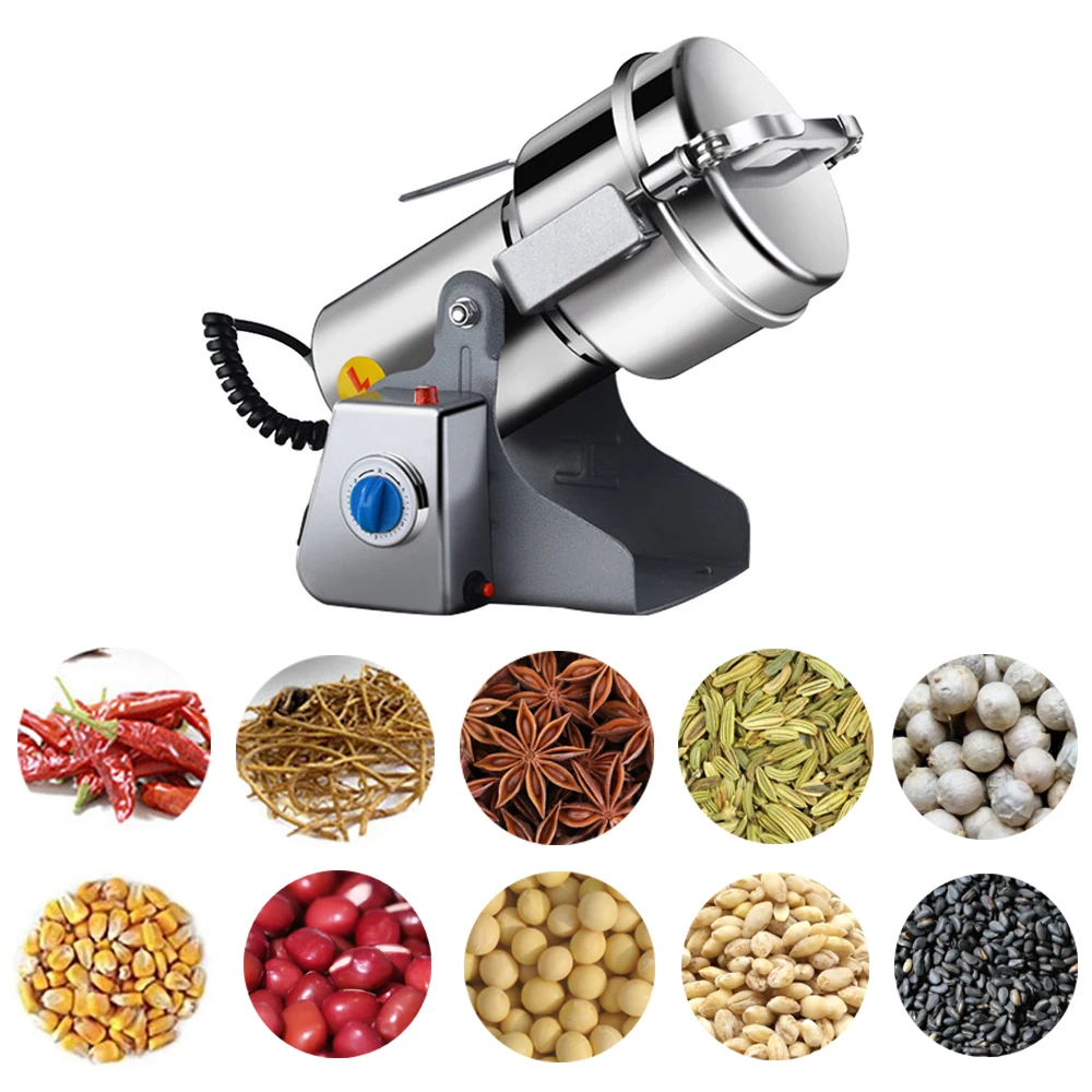 Spice Coffee Grinder Food Herbal Crusher 800g Swing Type Grains High Speed Intelligent Spices Beans Crusher Coffee Grinder