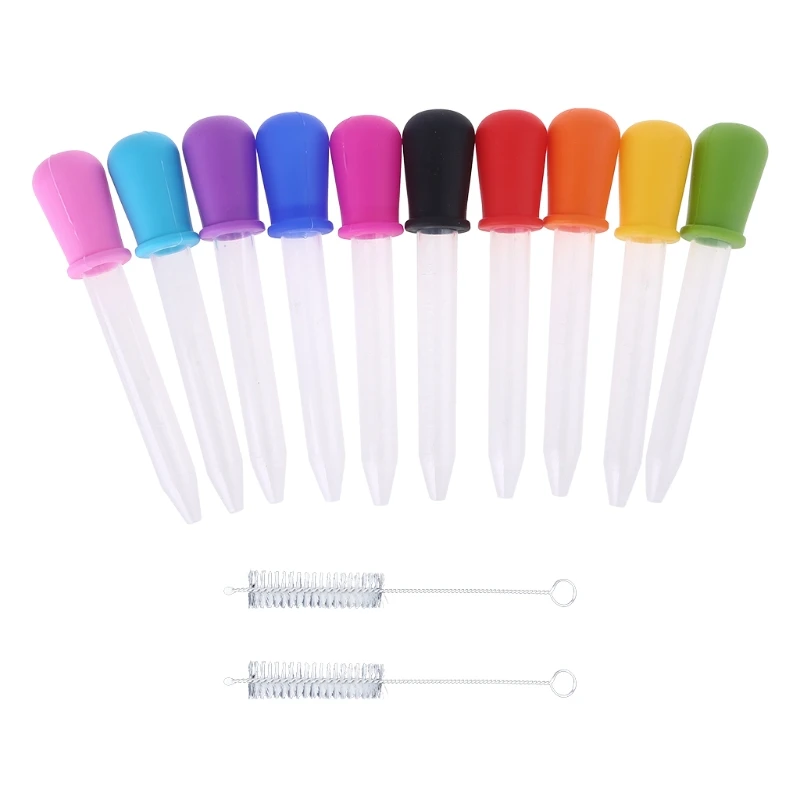 6/7/8/10 Pcs Baby Dropper Medicine Feeder Child Medicine Device Silicone Pipette Liquid Food Dropper Infant Utensil 5 ML Pipette