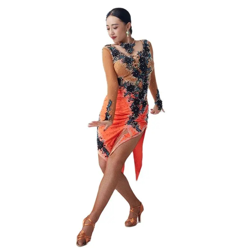 L-2011 Sexy women Latin dress fringe dress training clothes new national standard Latin dance competition dress for sale