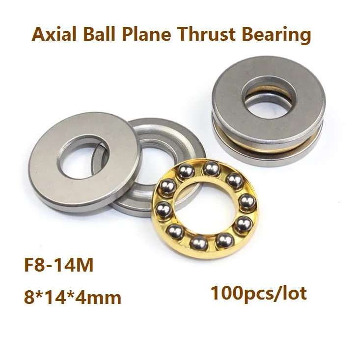 

100pcs/lot Axial Ball Plane Thrust Bearing F8-14M 8×14×4mm Mini plane thrust ball bearing 8*14*4mm