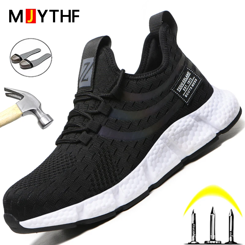 

New Lightweight Safety Shoes Men Work Boots Indestructible Men Shoes Puncture-Proof Work Sneakers Male Shoes Work Footwear 2021