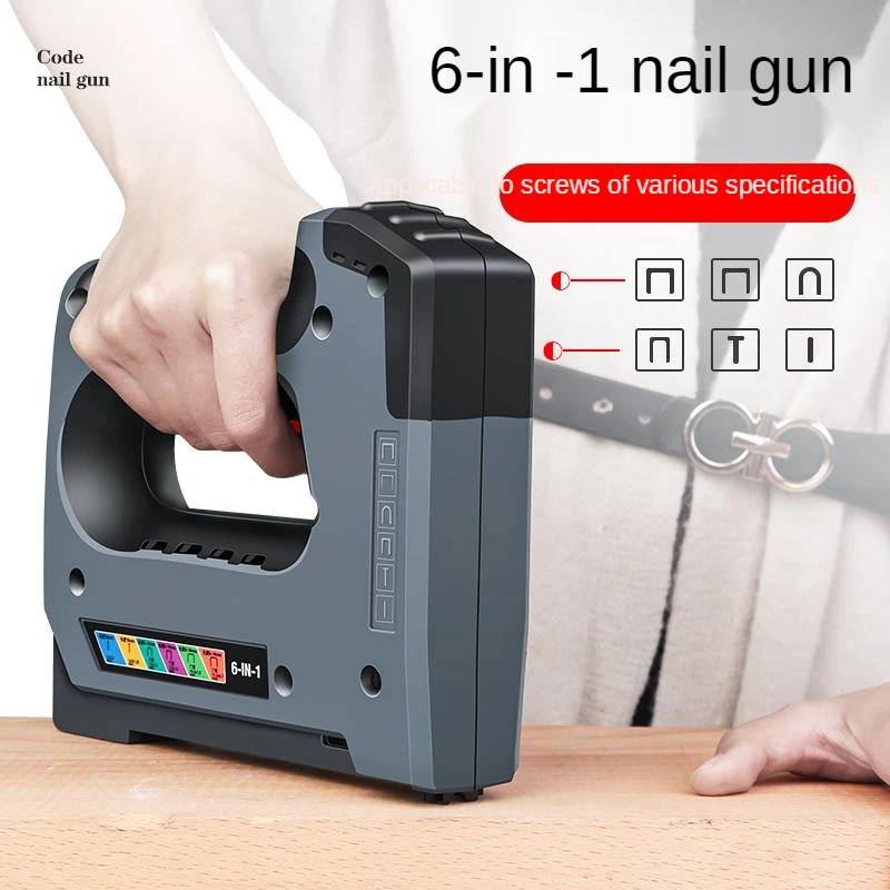 220V Heavy Duty Staple Gun Rechargable Cordless Tacker for House Decor Renovations Upholstery Decoration