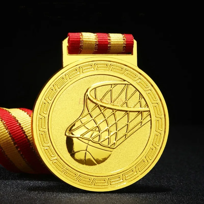 Medal Basketball Game Gold Medal Listing Slam Dunk Children's Fun Games General Medal Gold, Silver and Bronze