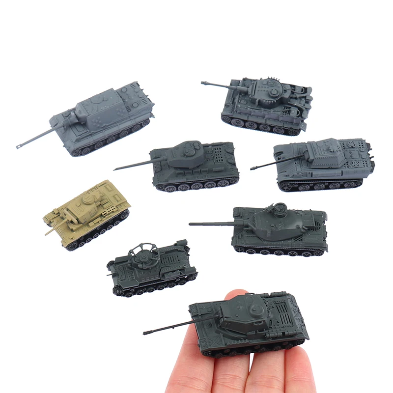 1PCS 1:144 Scale Finished Model Toy 4D Sand Table Plastic Tiger Tanks World War II Germany Panther Tank