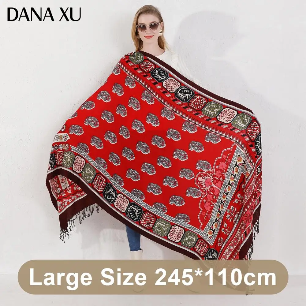 Fashion Winter Scarf For Women Cashmere Warm Plaid Pashmina Scarf Luxury Brand Blanket Wraps Female Scarves And Shawls 2020