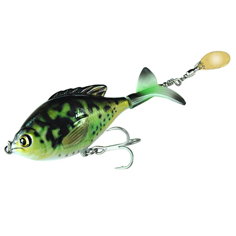 POETRYYI 2020 New Products Rotate Tail Popper Lure 9.5cm 17g Topwater Wobble Fishing Lures Bass Fishing Tackle