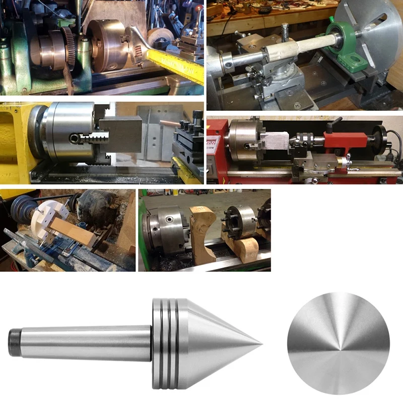 1Pcs Lathe Milling Center MT2 High Accuracy Live Revolving Center Medium Lathe Machine Tool Accessory for CNC Cutter Promotion